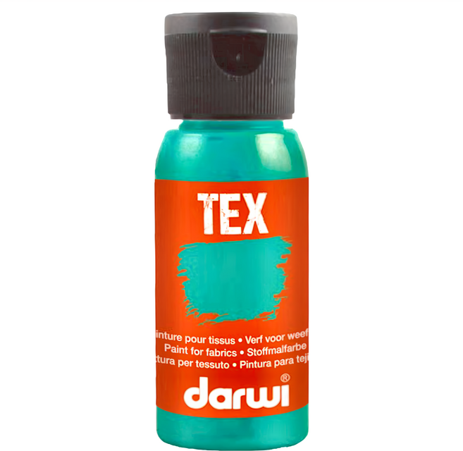 darwi 達威 珠光織品顏料 DAR-0100050695 土耳其藍, 50ml, 1色