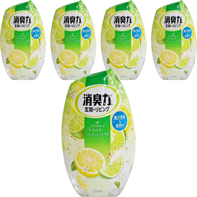 ST 雞仔牌 消臭力 部屋消臭力, 400ml, 5罐, 清新柑橘