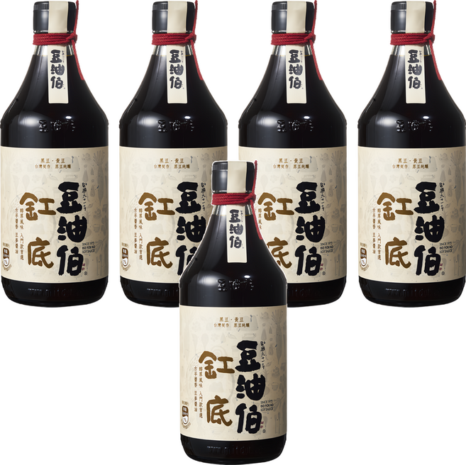 豆油伯 缸底釀造醬油, 500ml, 5瓶