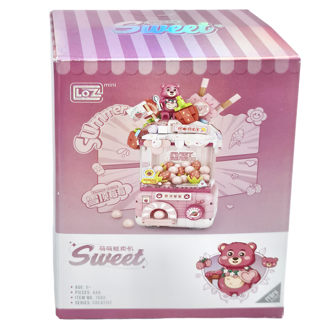 LoZ 雪頂莓莓積木 444PCS 6歲以上, 1盒, 雪頂莓莓 粉色