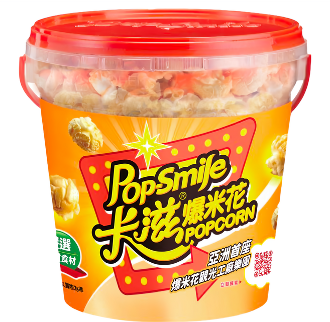 Pop-Smile 卡滋 蘑菇球爆米花 麻辣, 150g, 1桶