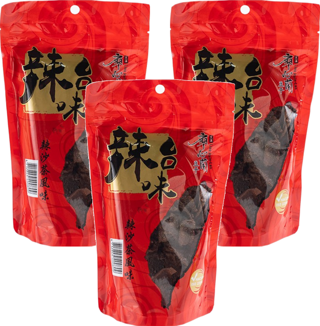 大溪廖心蘭豆干 辣台味 辣沙茶風味 素, 300g, 3包