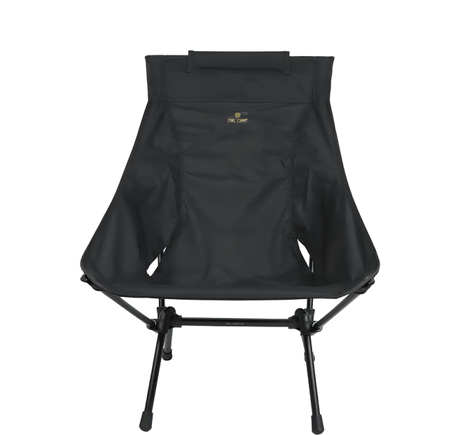 OWL CAMP 素色中型椅 MF-20M, 黑色, 1個