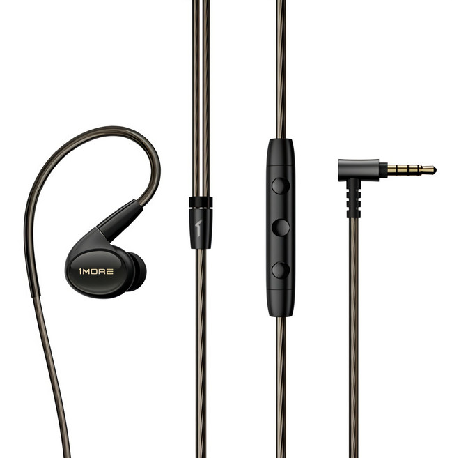 1MORE 萬魔 P50 Wired 入耳式 耳機 五單元 MEMS Microphone L-shaped plug 黑銀色 EH904