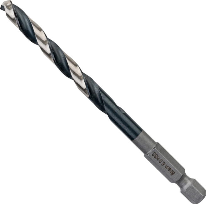 BOSCH 博世 台灣公司貨 鐵工鑽頭六角柄 HSS-G 1/4吋 6.5mm, 1支
