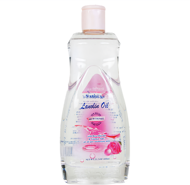 Roudye 柔蝶 玫瑰果油&綿羊潤膚油, 600ml, 1瓶