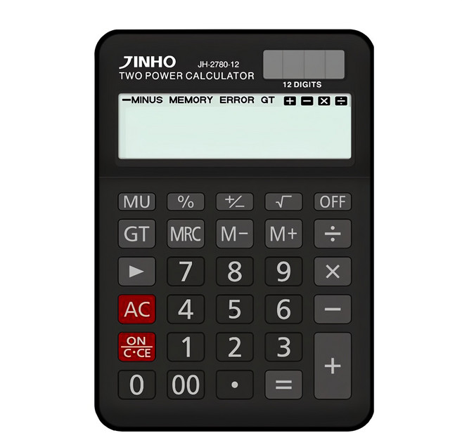 JINHO 京禾 12位元計算機 JH-2780-12, 黑色, 1個