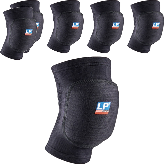 LP SUPPORT 簡易型厚墊膝部護套, 3雙, 黑色