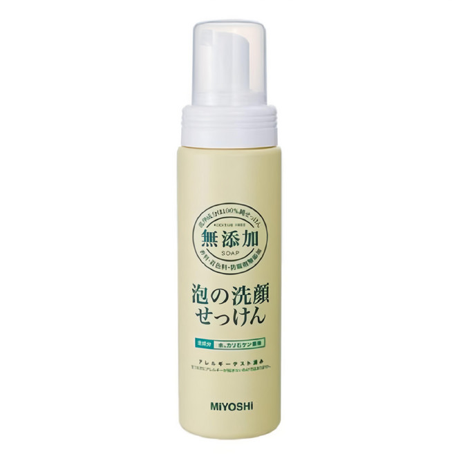 MIYOSHI 無添加 泡沫洗顏乳, 200ml, 1瓶