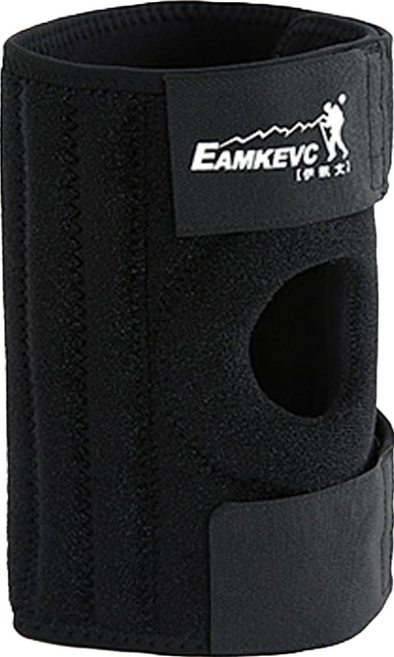 EAMKEVC 伊凱文 多功能登山護膝 四條彈簧支撐 加強透氣 運動 健走, 1雙, 黑色