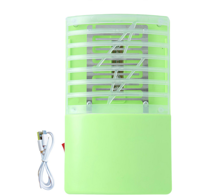 新錸家居 三用LED電擊式捕蚊燈標配組 附USB電源線 USB充電/電池 綠色, 2016-1