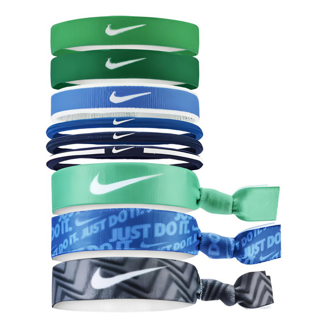 NIKE 耐吉 混搭式髮帶9件組, 多色, 1組