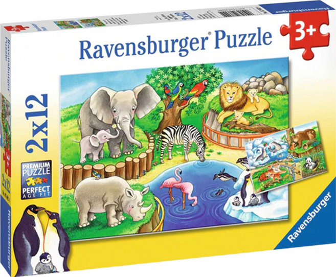 Ravensburger 維寶 拼圖 RV07602 3歲以上, 24片, 動物園時光, 1盒
