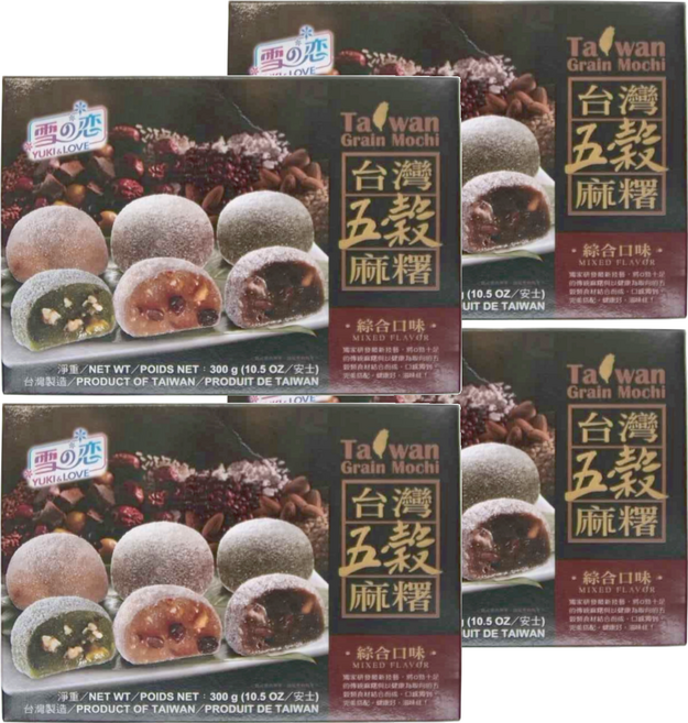 YUKI&LOVE 雪之戀 台灣五穀麻糬 12入, 300g, 4盒