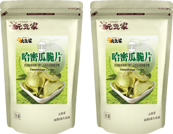 元氣家 哈密瓜脆片, 100g, 2包