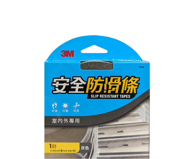 3M 室內/外防滑條 #7646, 1個, 灰色
