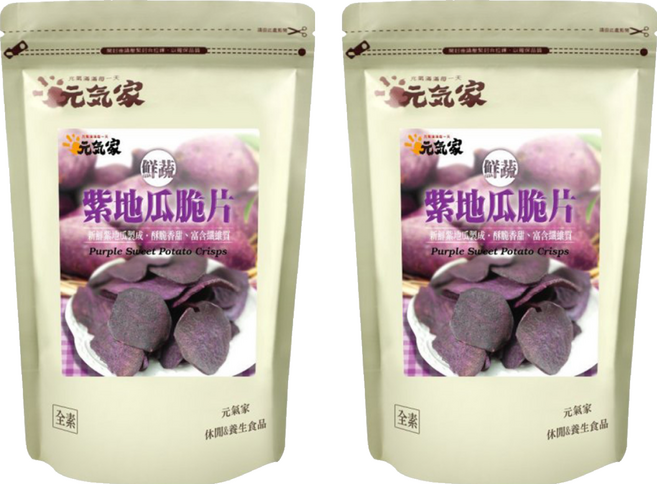 元氣家 紫地瓜脆片, 100g, 2包