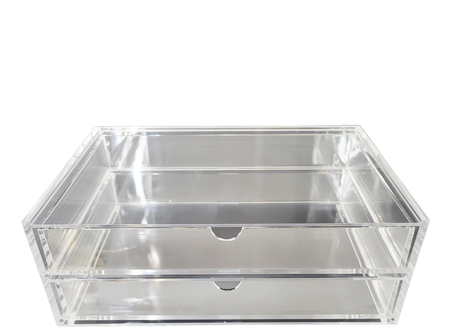 MUJI 無印良品 可堆疊壓克力抽屜盒, 大, 2層