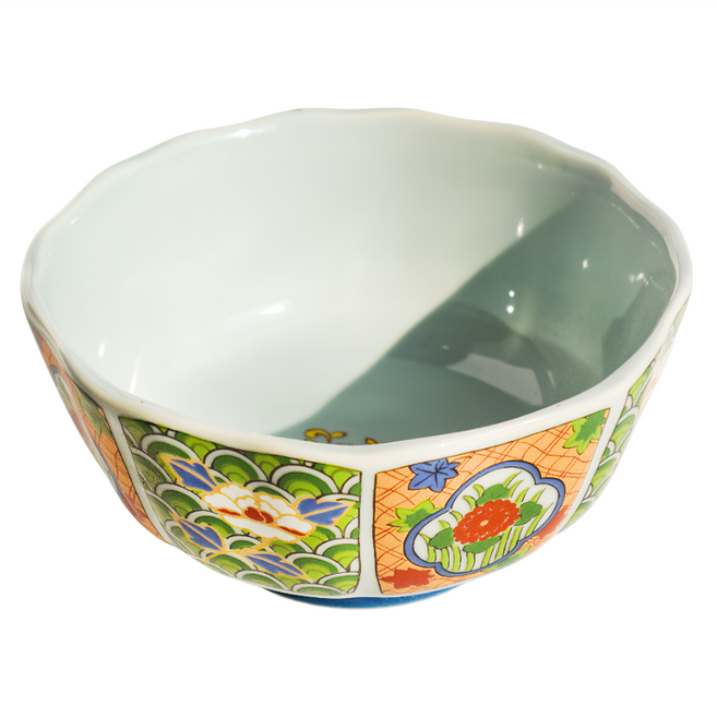 佐和陶瓷 12 x 6cm 320ml 單一顏色 陶瓷碗 日本碗, 1個, 仁祥赤菊