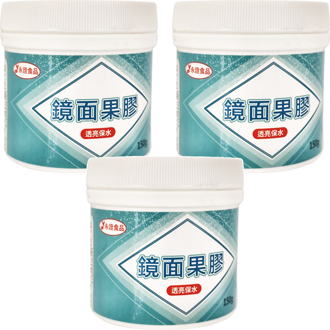 永詮食品 鏡面果膠, 150g, 3桶