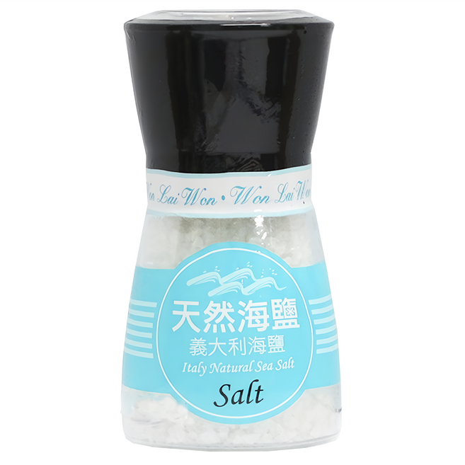 WON LAI WON 旺來旺 義大利天然海鹽, 180g, 1罐
