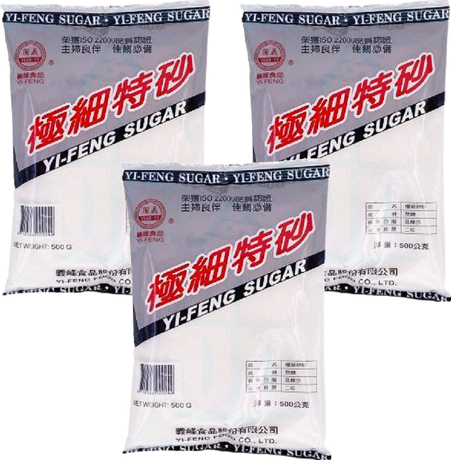義峰食品 極細特砂, 500g, 3包