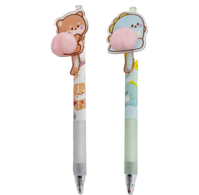 PINKFOOT POCKET FRIENDS抒壓筆 0.5mm 2支, 1組, 黑墨