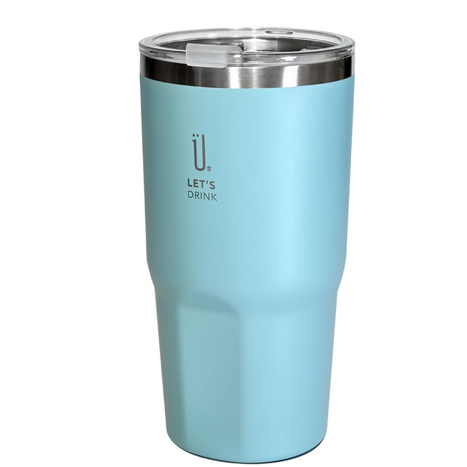 let's cook 樂司廚品 GO 飲真空不鏽鋼杯 K0229, 荷藍, 850ml, 1個