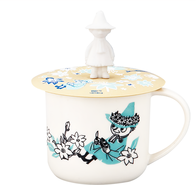 yamaka 山加商店 moomin 彩繪陶瓷馬克杯禮盒 350ml, 阿金 米色 + 白色, 1個