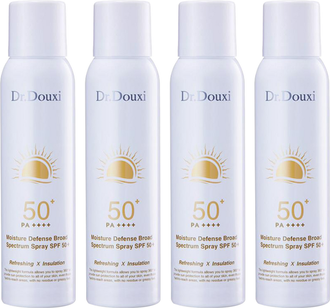 Dr.Douxi 朵璽 安心曬清涼防曬噴霧 SPF50+ PA++++, 140ml, 4瓶