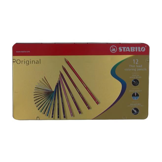 STABILO 思筆樂 Orlglnal 藝術樂細緻色鉛筆 ST8773-6, 12色, 1盒