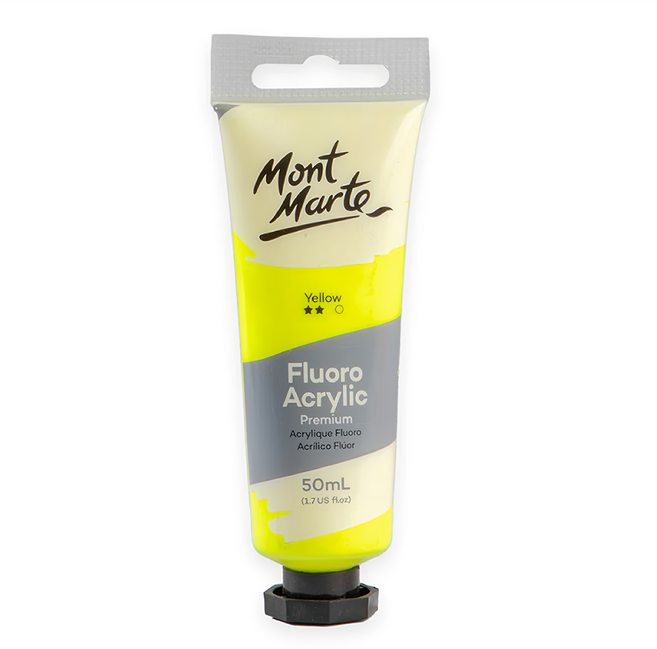 Mont Marte 蒙瑪特 金屬色壓克力 PMMT5001 螢光黃, 50ml, 1色