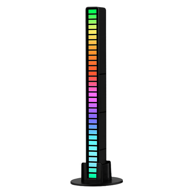 葉子小舖 RGB拾音同步節奏燈 充電款 黑色, 彩色, 1個