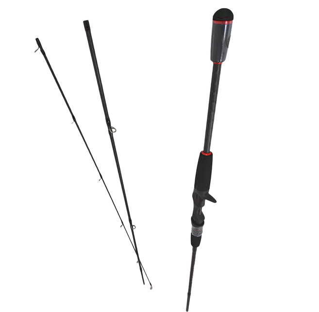 okuma 寶熊釣具 Ceymar 凱莫斯 三節式釣竿 23CC663M-1, 黑紅色