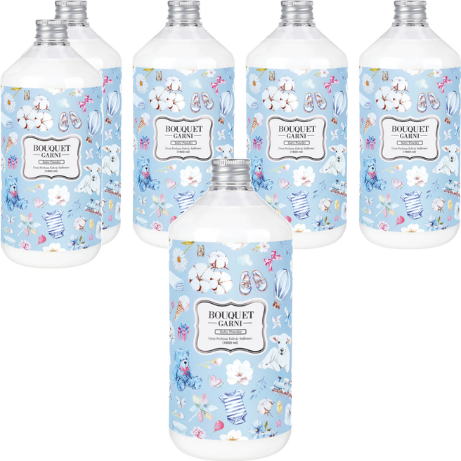 BOUQUET GARNI 璞珈妮衣物香氛柔軟精 寶寶香, 1L, 6瓶