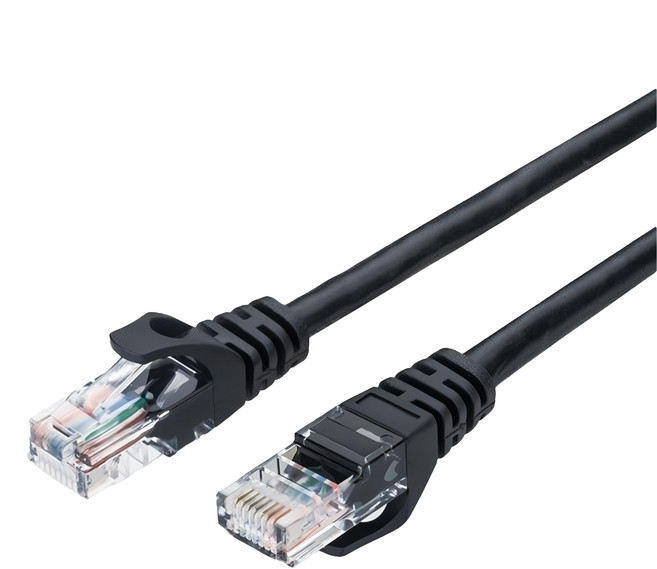 RASTO REC9 高速 Cat5e 傳輸網路線 500cm x 5.5mm 130g, 黑色, 1條