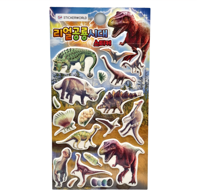 STICKER WORLD 貼紙 3歲以上 3張, 多色, 1組
