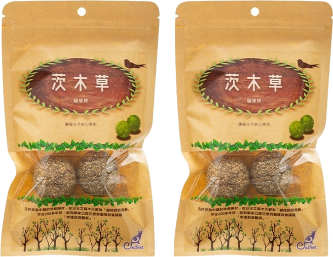 CatFeet 茨木草 木天蓼球袋裝 2入, 茨木草 木天蓼, 2包
