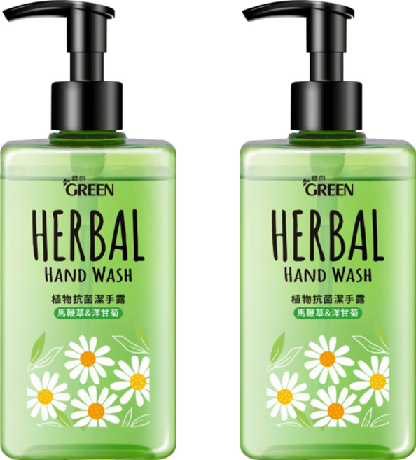 GREEN 綠的 植物抗菌潔手露 馬鞭草&洋甘菊, 350ml, 2瓶