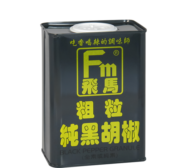 飛馬 粗粒純黑胡椒 黑罐, 345g, 1罐