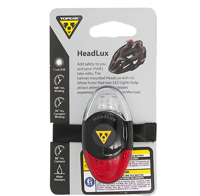 TOPEAK HeadLux 安全帽警示燈, 黑色, 1個