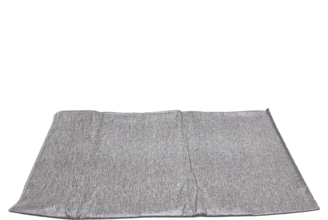 米禾 拷克邊 防水桌巾 亞麻紋 日式 220 x 140cm 頁岩灰 1條