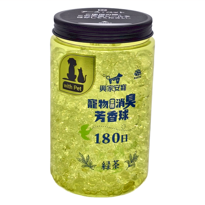 EARTH PET 興家安寵 寵物空間消臭芳香球 綠茶, 500g, 1瓶