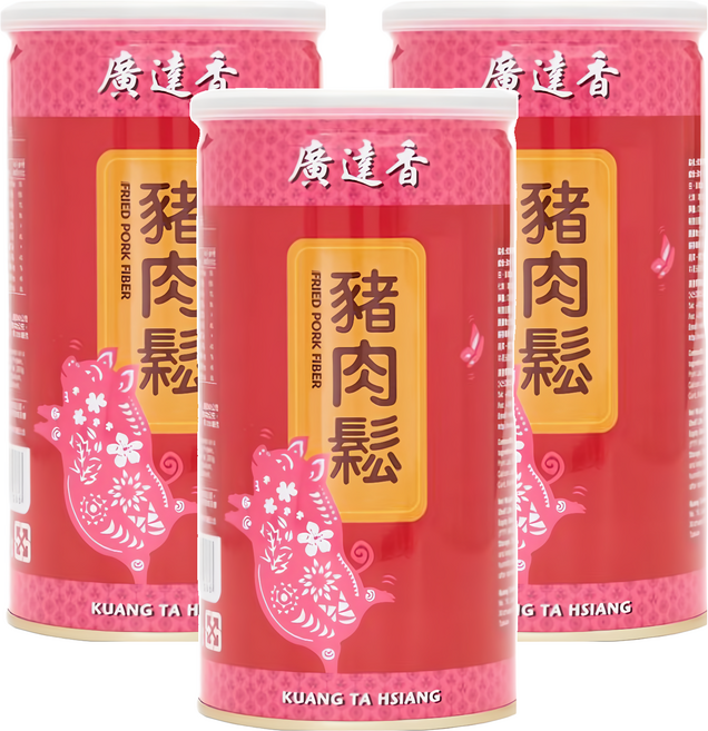 廣達香 豬肉鬆, 230g, 3罐