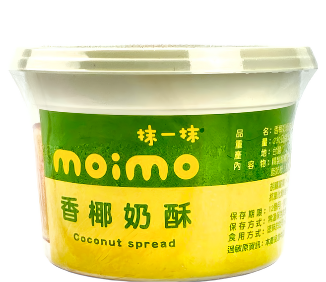 moimo 抹一抹 香椰奶酥抹醬 奶素, 230g, 1罐