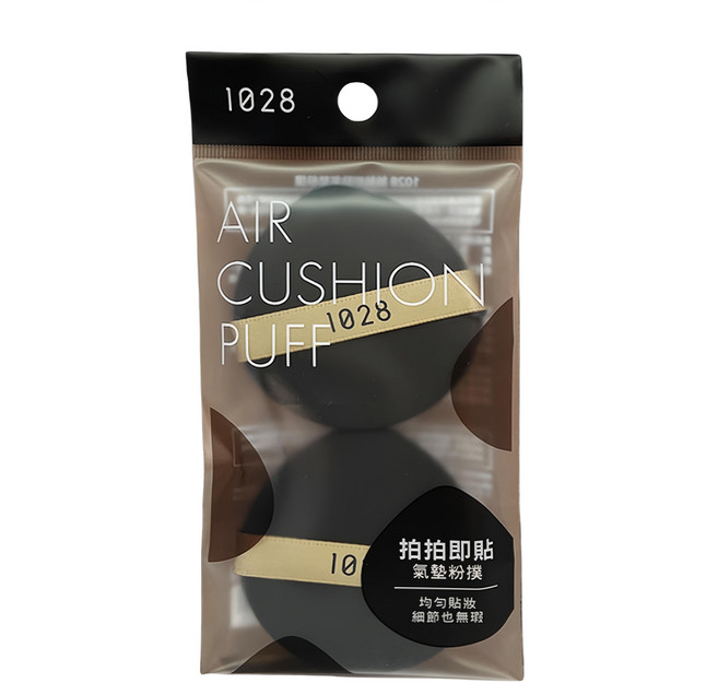1028 拍拍即貼氣墊粉撲 2個, 1包, 單一顏色