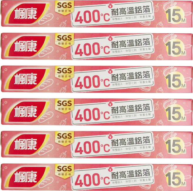 楓康 耐高溫鋁箔紙, 15m, 6個