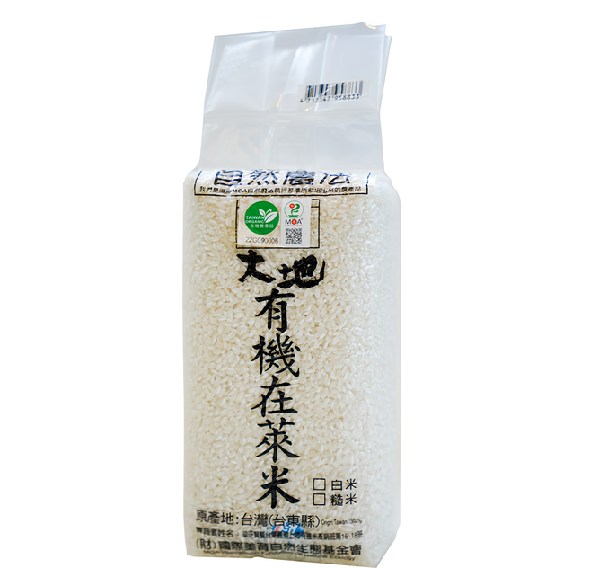 池上多力米 池上大地 有機在萊米, 1.5kg, 1包, CNS 二等