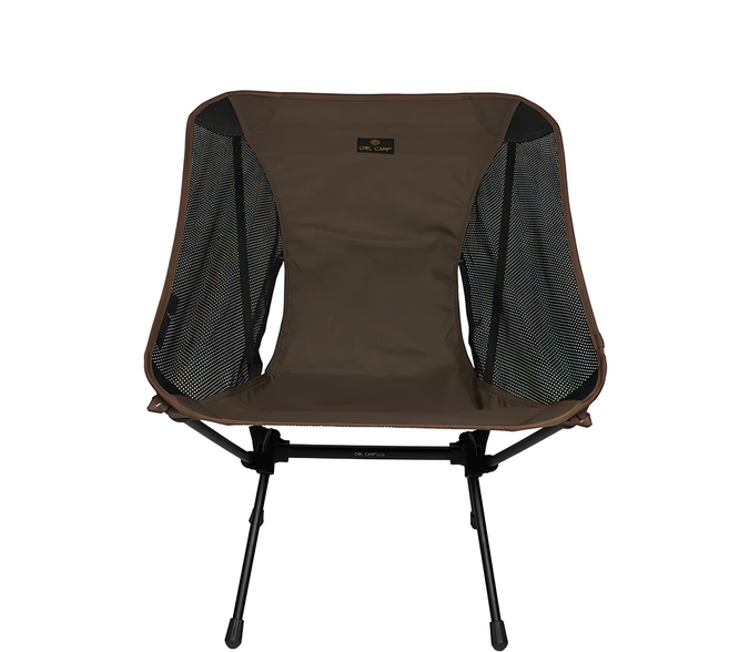 OWL CAMP SL網布標準椅 SL-05 展開 寬 53 x 高 66cm x 收納39 x 14 x 14cm 1.2kg, 咖啡色, 1個