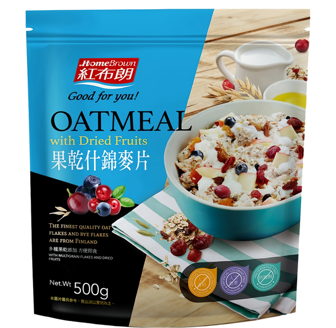 HomeBrown 紅布朗 果乾什錦麥片, 500g, 1包